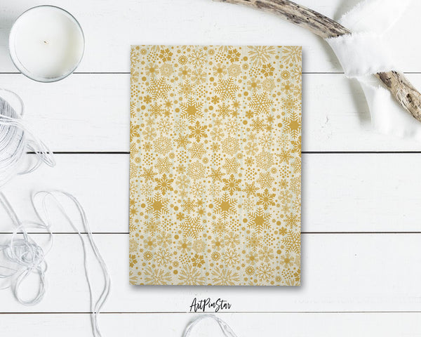 Snowflake Pattern Personalized Holiday Greeting Card Gifts