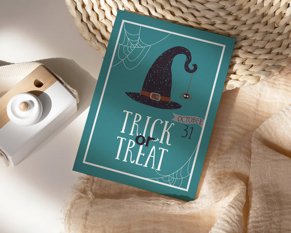 Trick or Treat October 31 Halloween Custom Holiday Greeting Card