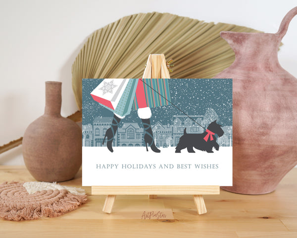 Happy Holidays and Best Wishes Personalized Holiday Greeting Card Gifts