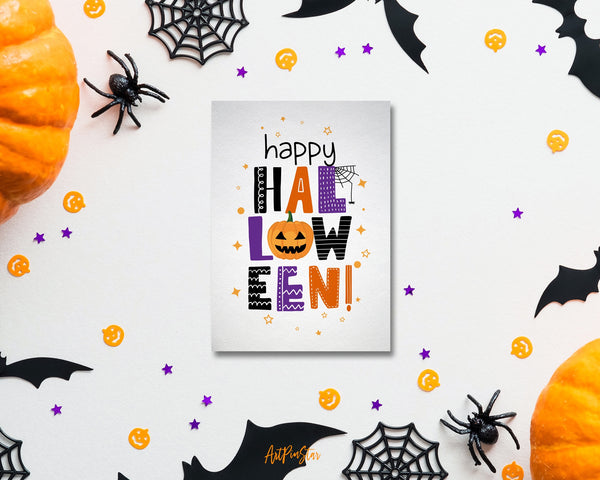 Happy Halloween Spider Custom Holiday Greeting Card