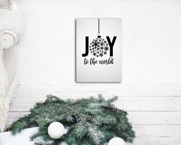 Joy to the world Black & White Personalized Holiday Greeting Card Gifts