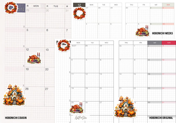 Thanksgiving Delight White Stickers