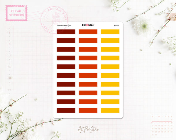 Color Label Clear Stickers