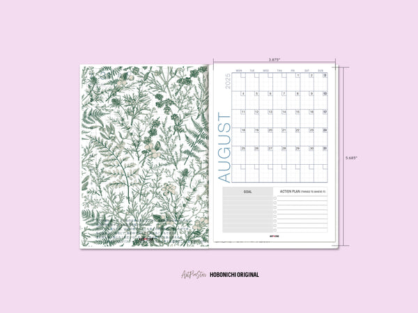 Botanical Coniferous Branches, Plants and Berries Personalized Vellum Dashboard