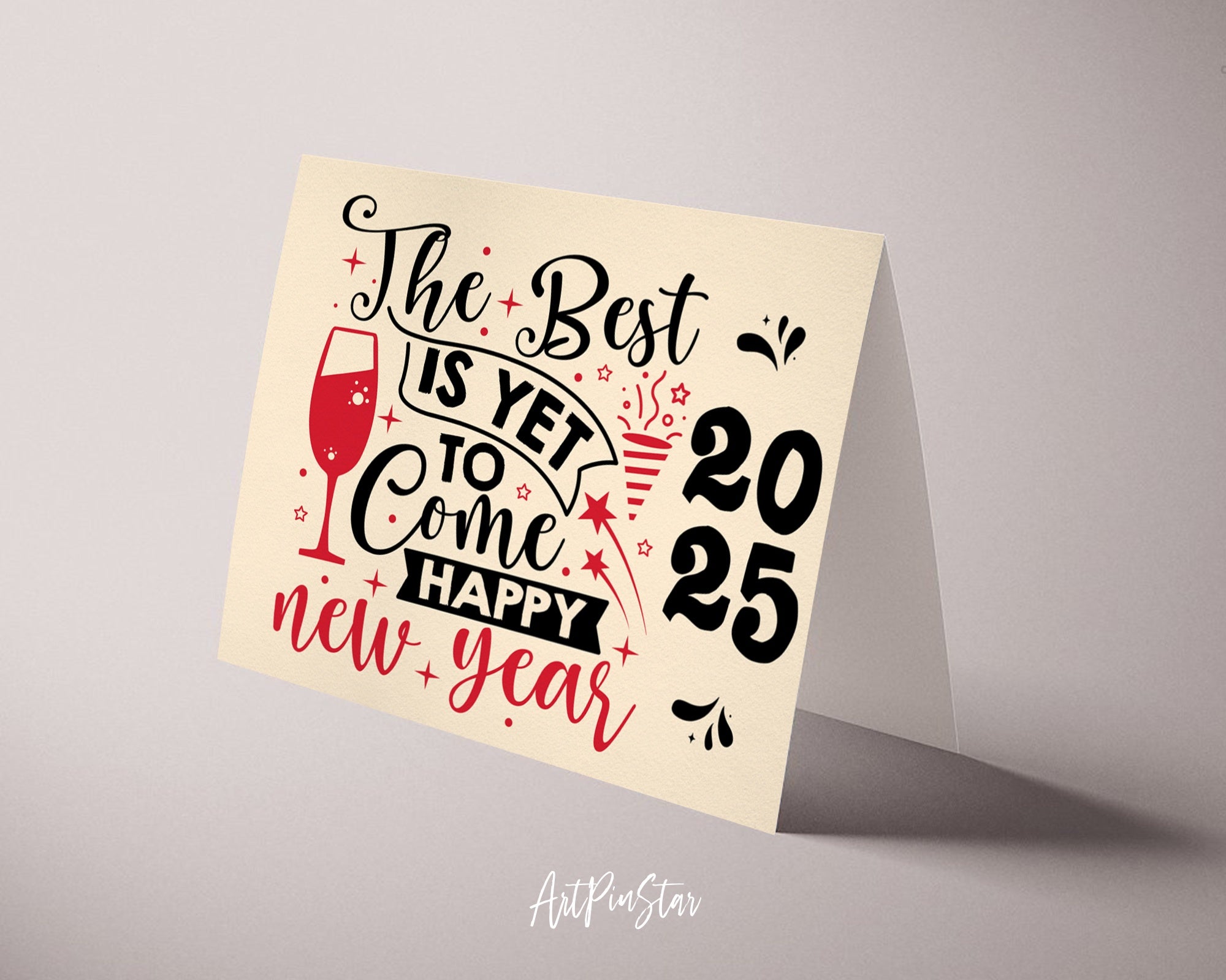 The best is yet to come happy new year 2025 Happy Customized Greeting Card