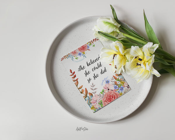 She believed she could so she did Graduation Personalized Achievement Gift Cards