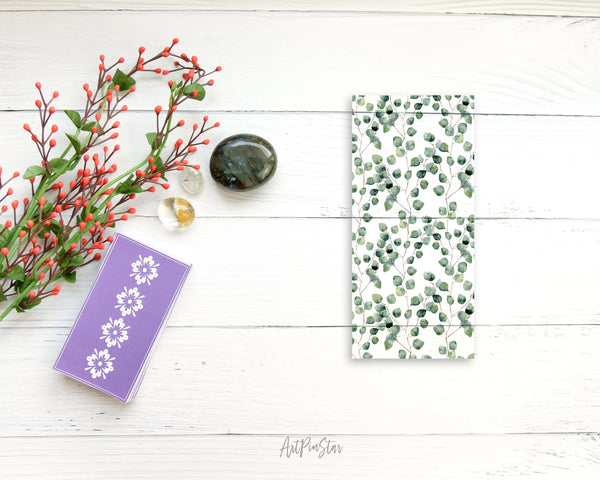 Watercolor Green Floral with Eucalyptus Leaves Personalized Vellum Dashboard