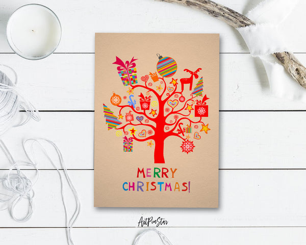 Merry Christmas Personalized Holiday Greeting Card Gifts