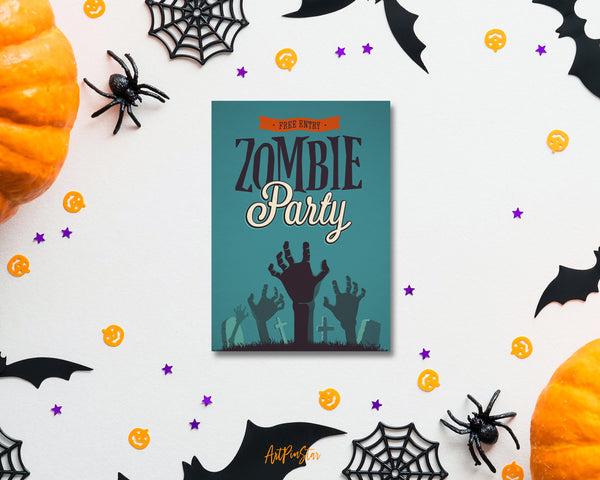 Zombie Party Tombstone Custom Holiday Greeting Card