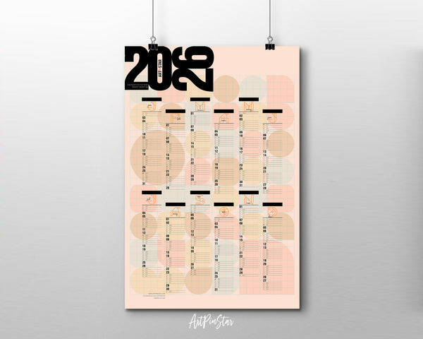 2026 Geometric Customizable Yearly Wall Calendar