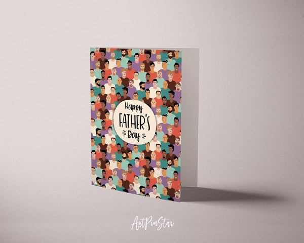 Happy Daddy Face Father's Day Greeting Cards