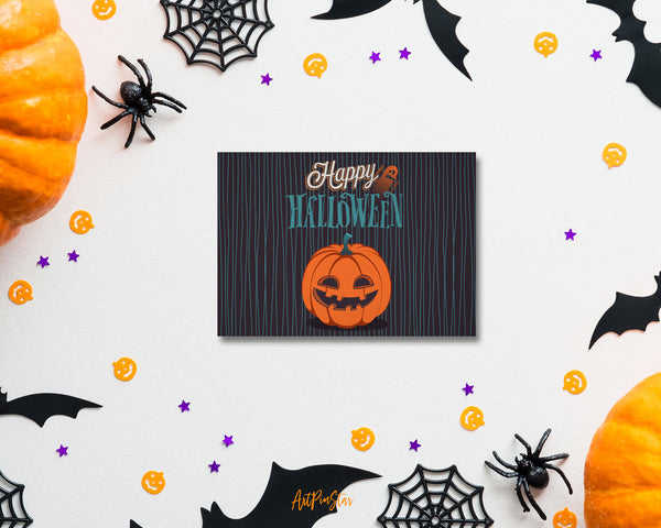 Happy Halloween Pumpkin Custom Holiday Greeting Card