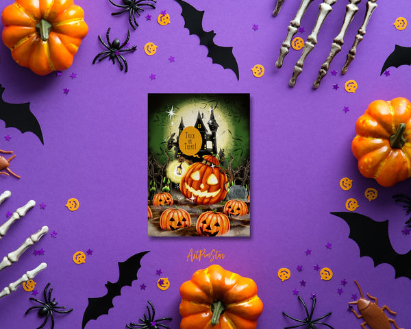 Trick or Treat RIP Halloween Custom Holiday Greeting Card