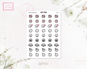 Emoticons Emojis Icons Clear Stickers