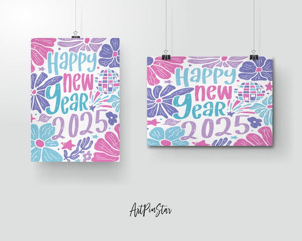 Boho Happy New Year 2025 Amazing Customized Greeting Card