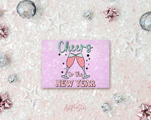 Cheers To The New Year New Year Customized Greeting Card