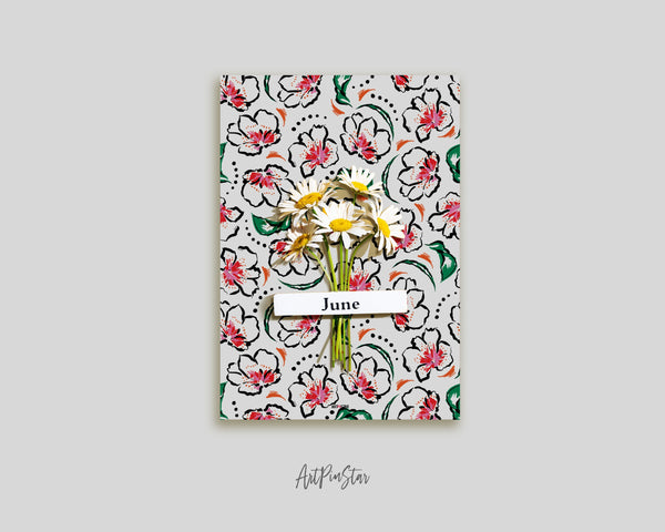 Artistic Flower Brush Stroke Personalized Vellum Dashboard