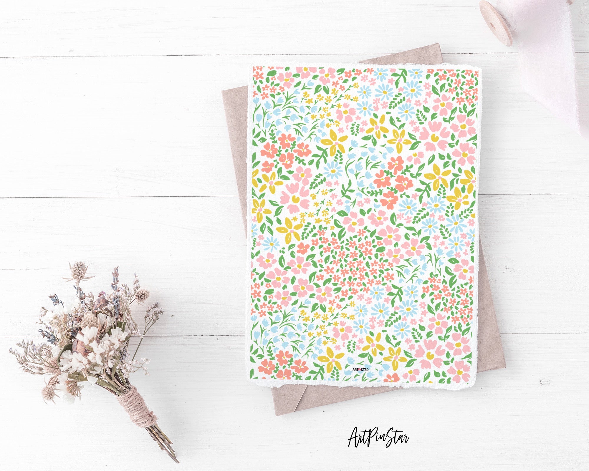 Colorful Floral Personalized Vellum Dashboard