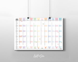 2025 Pastel Customizable Yearly Wall Calendar