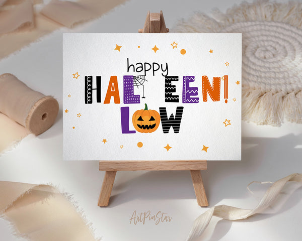 Happy Halloween Spider Custom Holiday Greeting Card