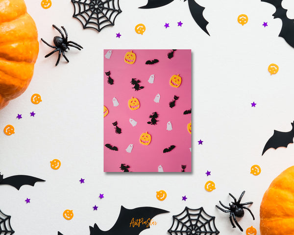 Halloween Bats Witches Ghosts Jack-o'-Lantern Custom Holiday Greeting Card