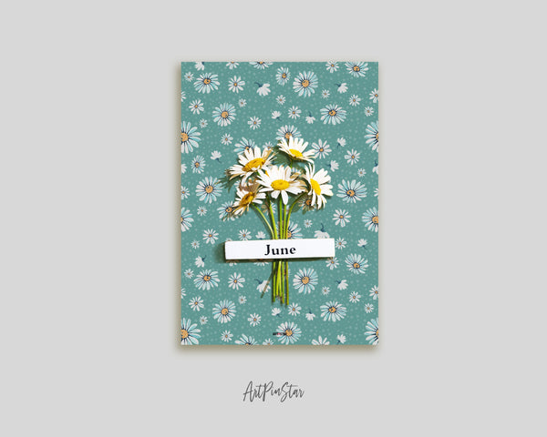 Daisy Flowers Personalized Vellum Dashboard, Pocket, 3.19" x 4.72"