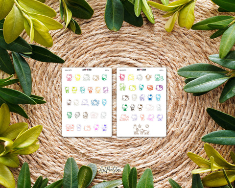 Hello Kitty White Stickers