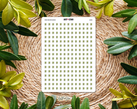 Mini Recipe Book White Stickers