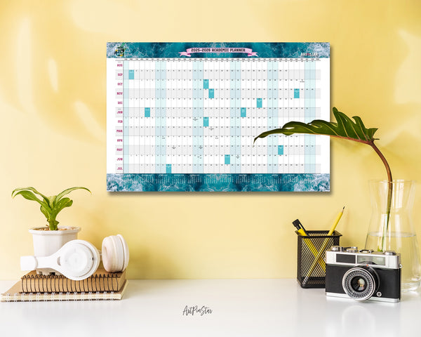 2025-26 Academic Schedule Customizable Yearly Wall Calendar