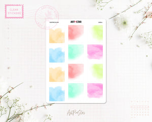 A064c | Watercolor Background Mini Fullbox, Weeks