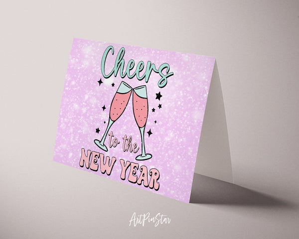 Cheers To The New Year New Year Customized Greeting Card