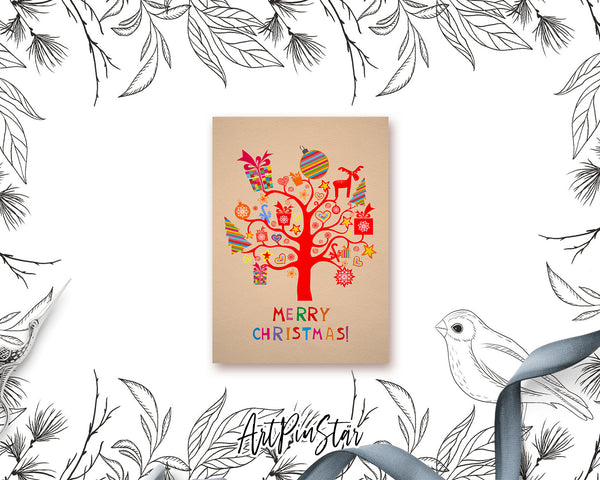 Merry Christmas Personalized Holiday Greeting Card Gifts