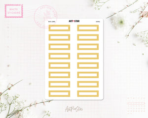 A089e | Box Label, Yellow