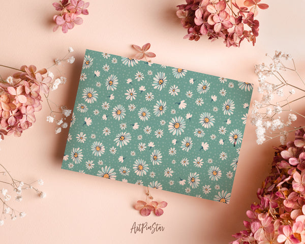 Daisy Flowers Personalized Vellum Dashboard, Pocket, 3.19" x 4.72"