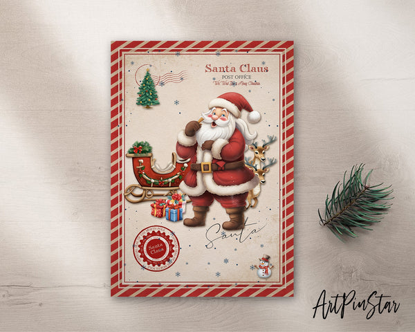 Santa Claus Official Letter Personalized Holiday Greeting Card Gifts