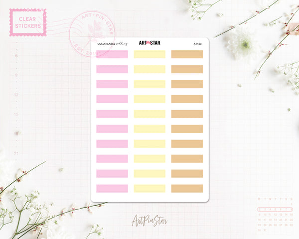 Color Label Clear Stickers