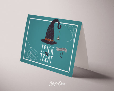 Trick or Treat October 31 Halloween Custom Holiday Greeting Card