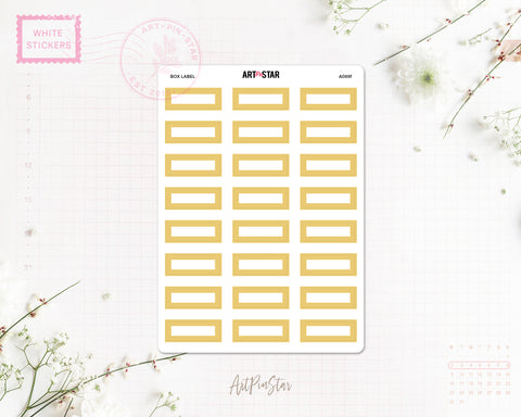 A089f | Box Label, Yellow