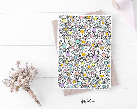 Colorful Flowers Personalized Vellum Dashboard, Pocket, 3.19" x 4.72"