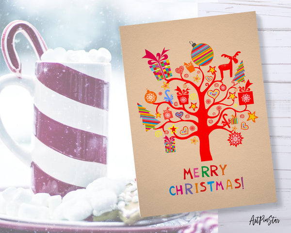 Merry Christmas Personalized Holiday Greeting Card Gifts