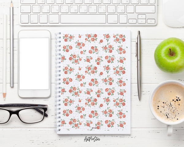 Retro Style Roses Vintage Ditsy Floral Bouquet Personalized Vellum Dashboard, Pocket, 3.19" x 4.72"