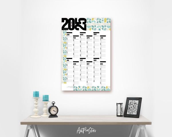 2025 Abstract Customizable Yearly Wall Calendar