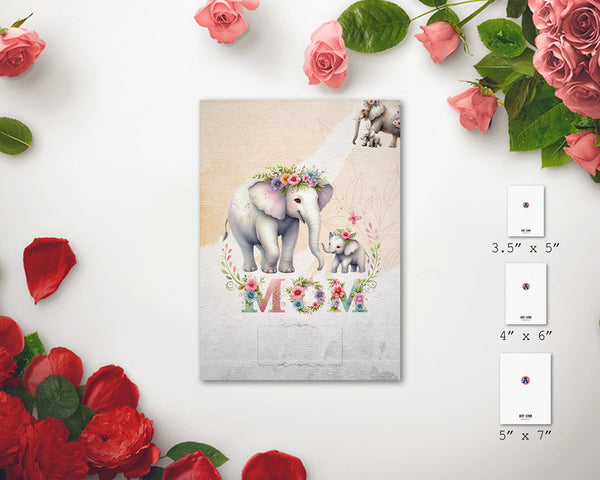 Mothers Day Elephante Mom Father's Day Greeting Cards
