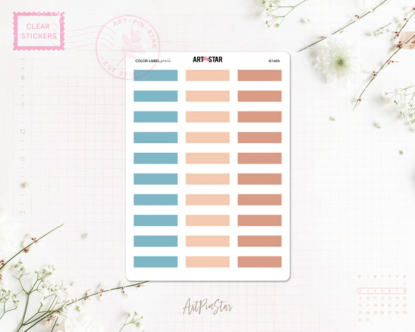 Color Label Clear Stickers