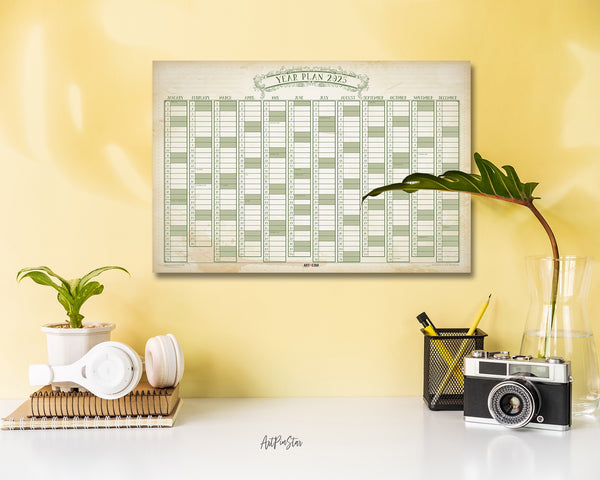 2025 Vintage Customizable Yearly Wall Calendar