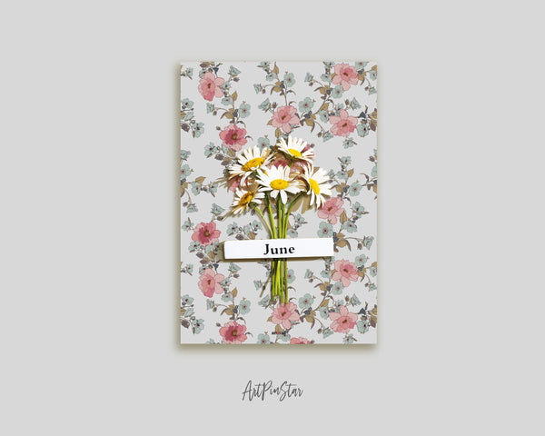 Curly Flowers Personalized Vellum Dashboard, Pocket, 3.19" x 4.72"