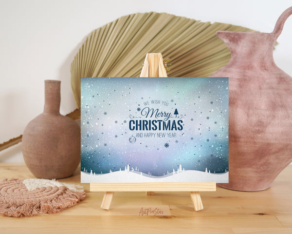 We wish you Merry Christmas and Happy New Year Personalized Holiday Greeting Card Gifts