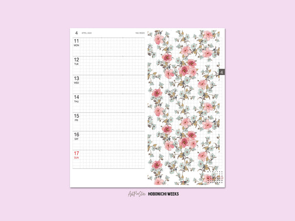 Curly Flowers Personalized Vellum Dashboard, Pocket, 3.19" x 4.72"