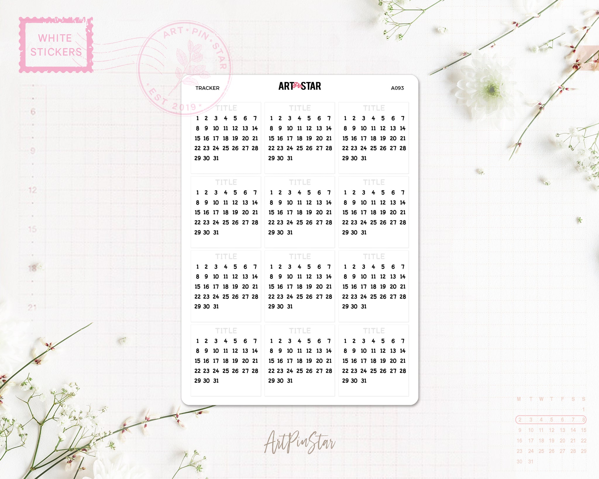 A093 | Tracker, Calendar