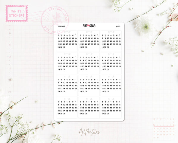 A093 | Tracker, Calendar